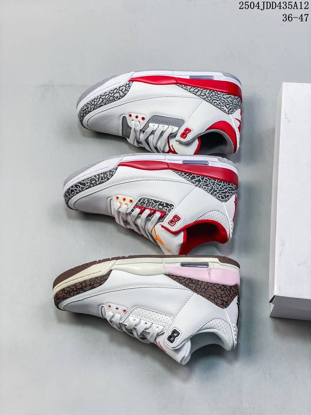 Air Jordan 3 Retro 迈克尔 乔丹Aj3代中帮复古休闲运动文化篮球鞋 市售最高品质 原鞋开发 平台订单专用代工流水线打造 每一个配色均采购原鞋确