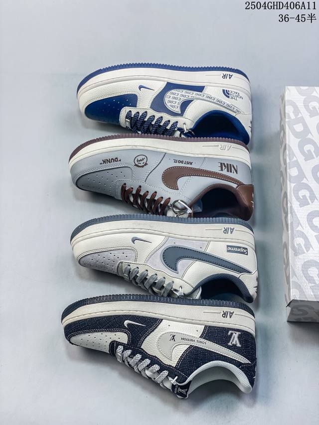 海外限量发售！公司级Nike Air Force 1 '07 Low “Nike联名 灰棕鬼脸”空军一号 低帮 运动鞋 休闲鞋 折边针车 工艺难度大 原楦头原纸