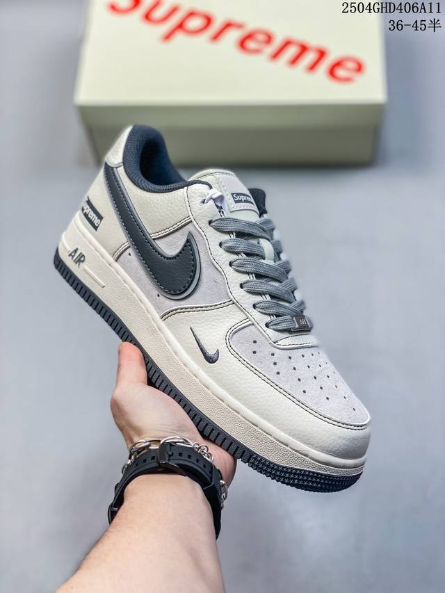 海外限量发售！公司级Nike Air Force 1 '07 Low “Nike联名 灰棕鬼脸”空军一号 低帮 运动鞋 休闲鞋 折边针车 工艺难度大 原楦头原纸