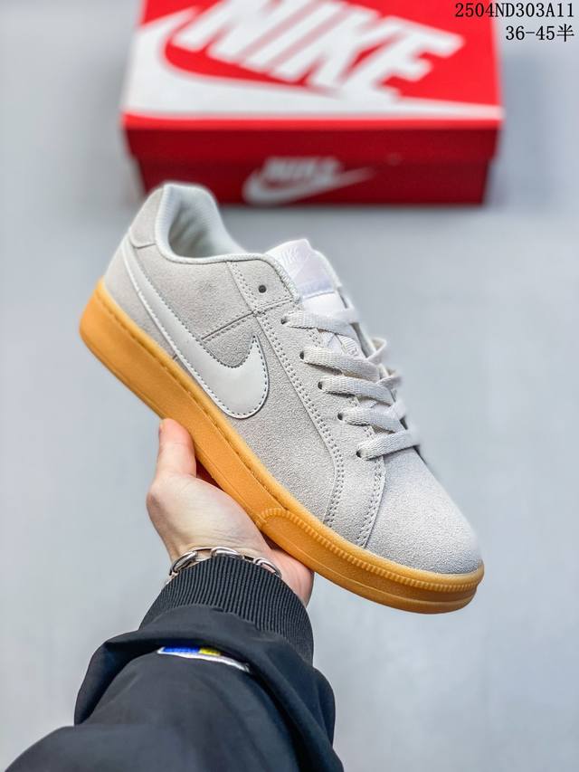 真标带半码 耐克 Nike Court Royale 时尚舒适 耐磨休闲板鞋 男女子833535 尺码：见图 编码：04Nd303A11