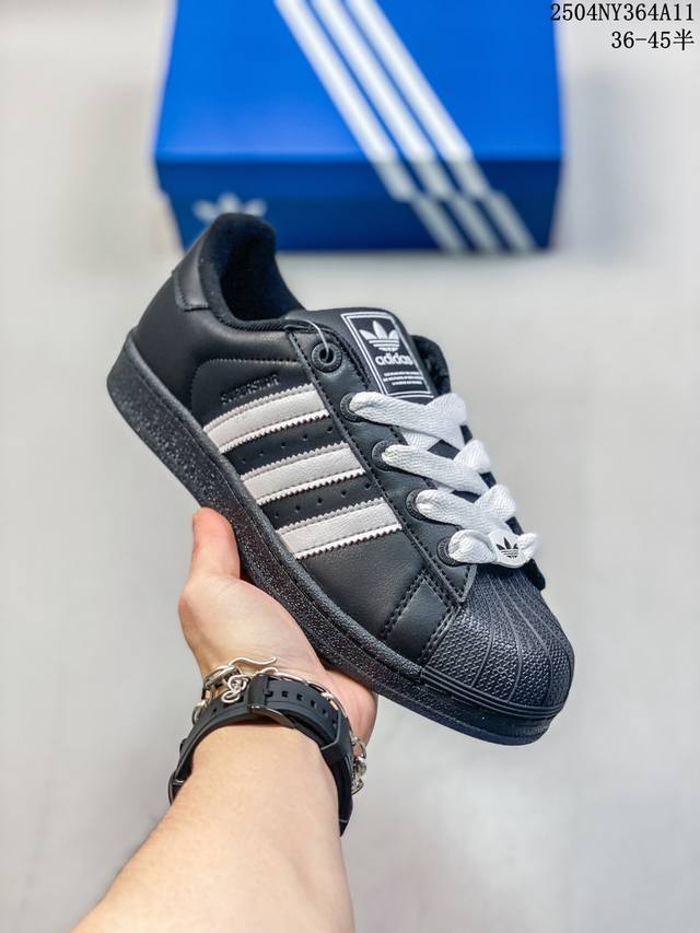 真标阿迪达斯Adidas三叶草 Originals Superstar贝壳头系列低帮经典百搭休闲运动板鞋 货号:Eg4958 尺码:36 36.5 37 38