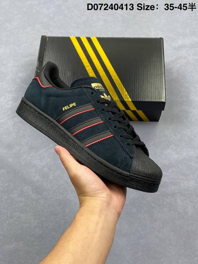 夏季可爱甜品主题配色，阿迪达斯Adidas三叶草 Originals Superstar W Beige Dessert 经典贝壳头系列低帮百搭休闲运动板鞋“皮