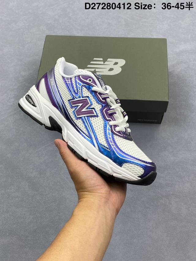 New Balance Mr740 Nb新百伦系列复古老爹风休闲运动慢跑鞋。采用轻质牛剖革拼接透气网眼衬垫织物鞋面材质 T-Beam大底提供足步弓支撑 保持步态