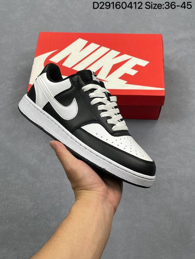 Nike Court Vision Lo 低帮百搭 透气休闲运动板鞋 兼顾舒适脚感和出众风范 演绎匠心之作 结构性的支撑贴合感结合复古篮球设计 货号:Cd543