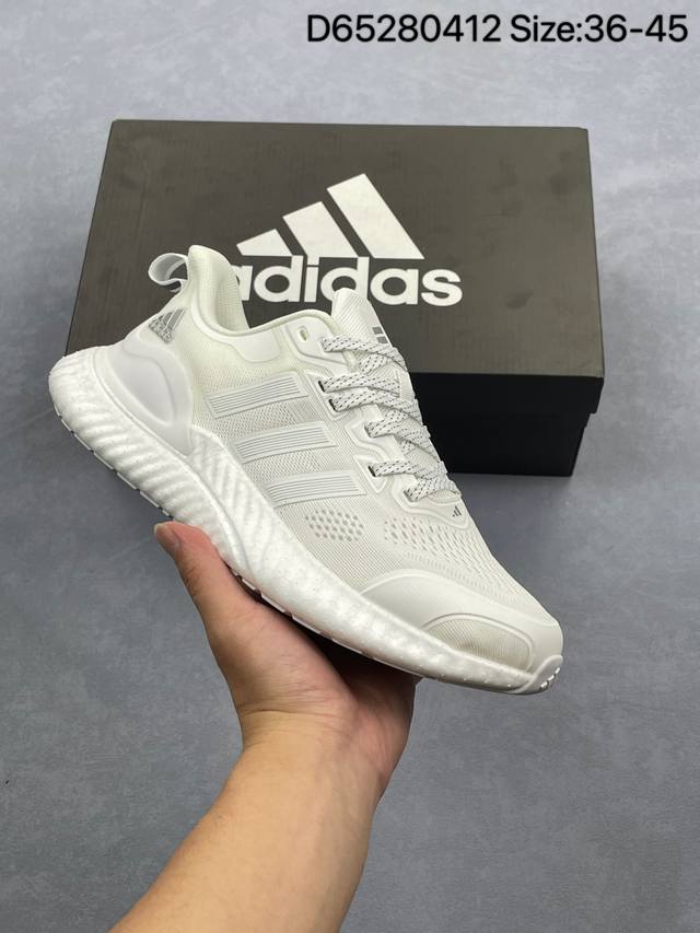 Adidas Alphabounce Switch Fwd M 阿尔法爆米花网面透气休闲跑鞋 男女鞋真标半码制#采用超轻透气环保纱飞织鞋面材质#中搭载Eva高弹