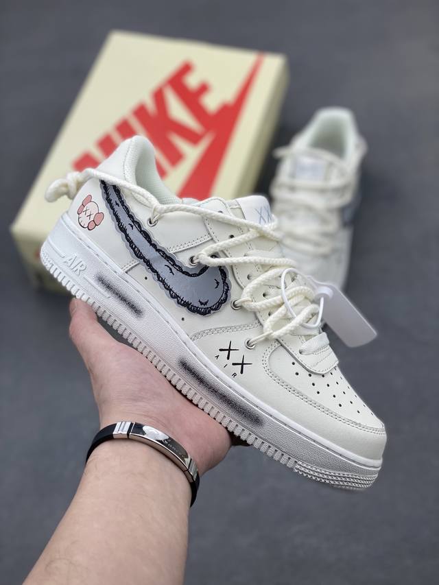 海外爆款限量发售！高端定制Nike Air Force 1 '07 Low 暴力熊联名--泼墨印花 高端定制 低帮休闲板鞋 定制鞋盒 大厂纯原品质出货 超高清洁