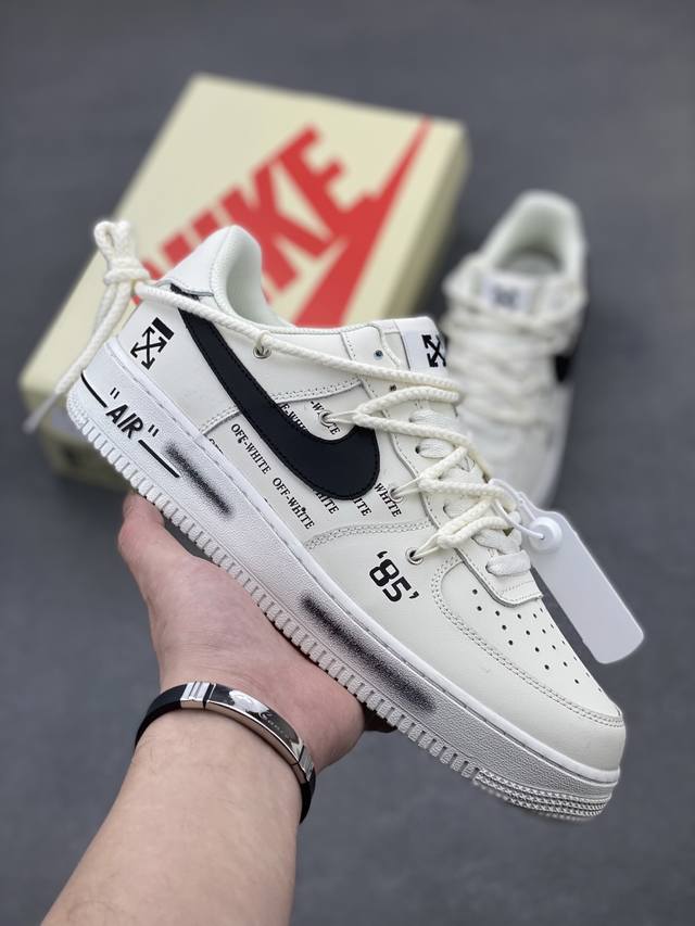 Nike Air Force 1 Low 07 X Off-White 白黑 原楦头原纸板 打造纯正低帮空军版型 专注外贸渠道 全掌内置蜂窝气垫 原盒配件 原厂