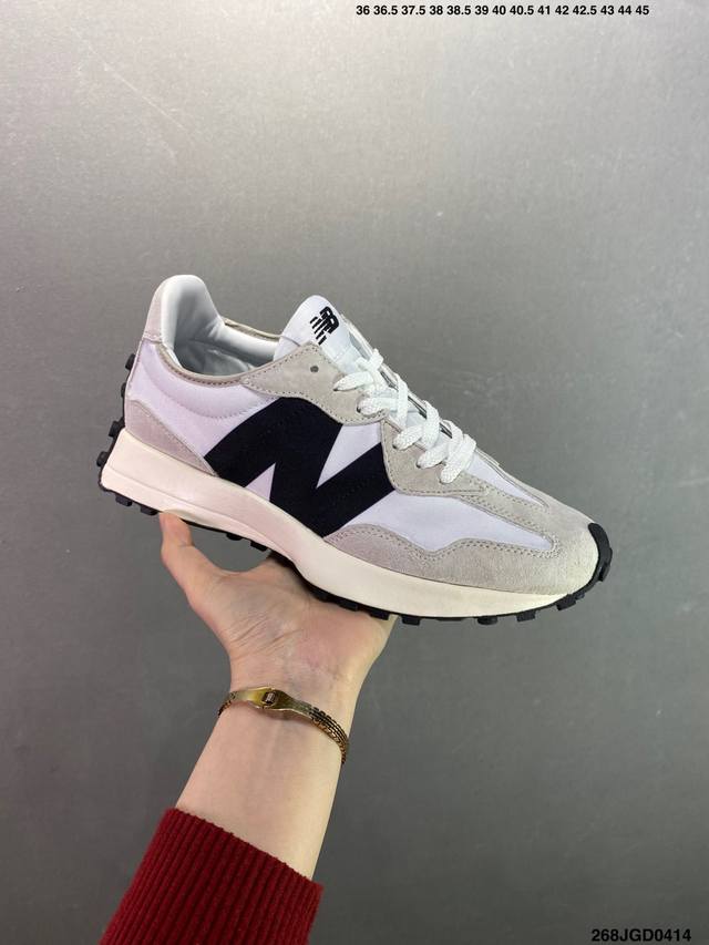 新百伦 New Balance Nb327系列 皮面复古休闲运动慢跑鞋 Ws327Ra全新 New Balance 327 系列，以更纯粹的复古风格设计打造的全