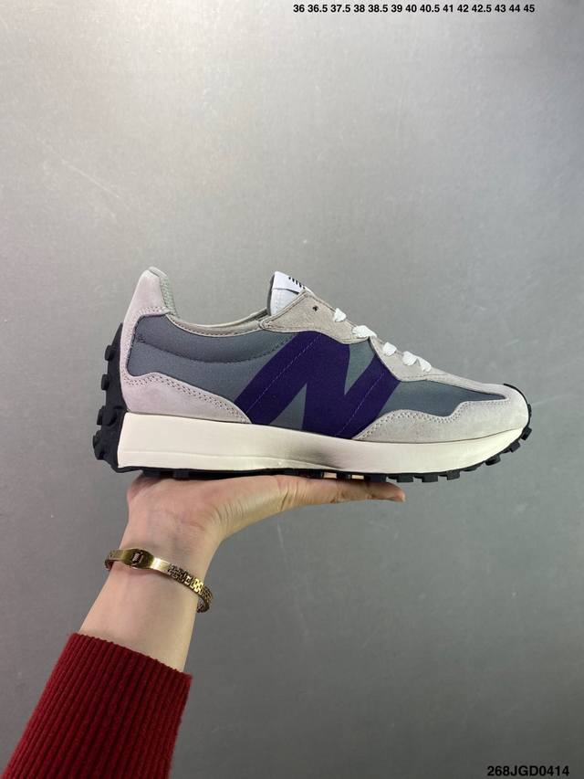 新百伦 New Balance Nb327系列 皮面复古休闲运动慢跑鞋 Ws327Ra全新 New Balance 327 系列，以更纯粹的复古风格设计打造的全