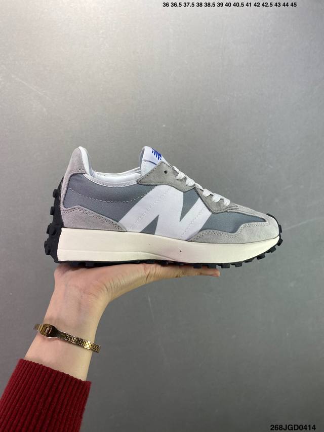 新百伦 New Balance Nb327系列 皮面复古休闲运动慢跑鞋 Ws327Ra全新 New Balance 327 系列，以更纯粹的复古风格设计打造的全