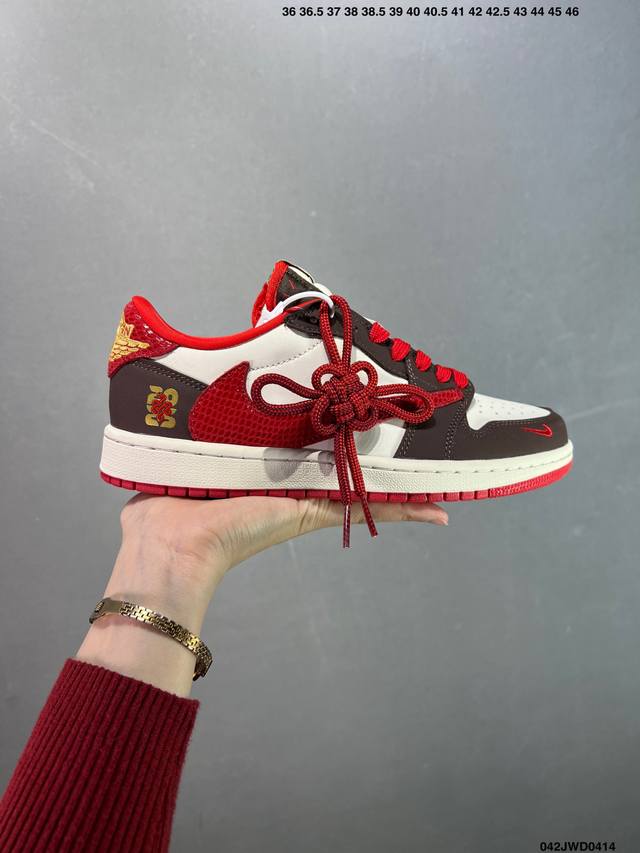 公司级Ts X Air Jordan Aj1 Low 倒钩低帮联名定制配色 Ch6336-013 原厂内置气垫魔块 A模大底 头层小牛皮 鞋舌Aj原厂专用牛津布