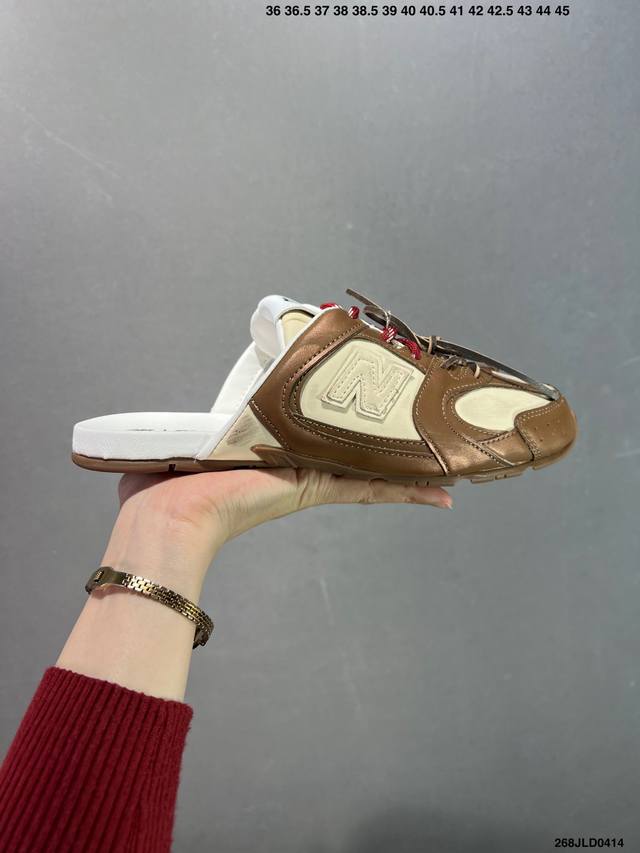 公司级 Miu Miu X New Balance联名款半拖鞋 New Balance 530 学院风 公司级版本 联名款只保留了旧版Nb530 的流线型与鞋头