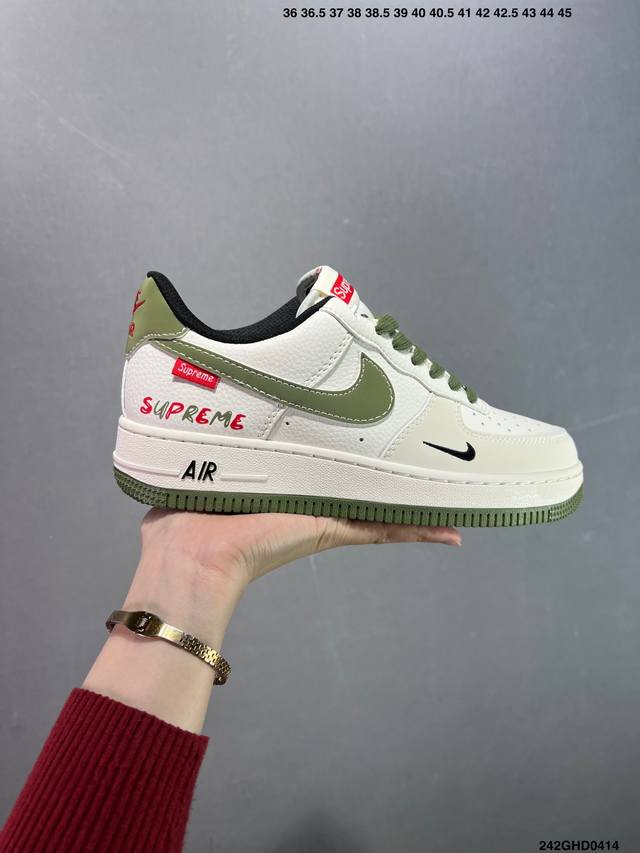 公司级 Nike Air Force 1 Low’07 空军一号低帮休闲板鞋 定制皮料 原楦原纸板 纯正空军版型 内置全掌气垫 货号：男 Cw2288-114