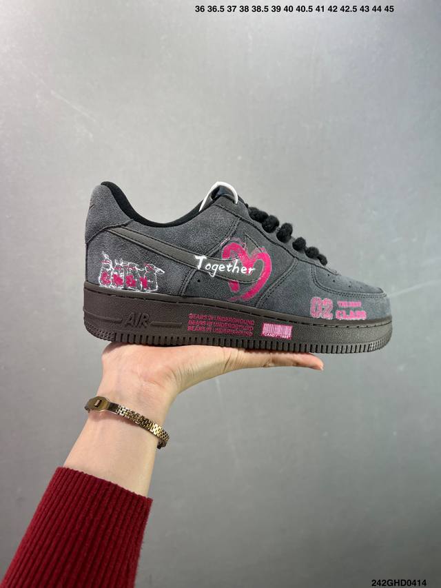 公司级 Nike Air Force 1 Low’07 空军一号低帮休闲板鞋 定制皮料 原楦原纸板 纯正空军版型 内置全掌气垫 货号：男 Cw2288-114