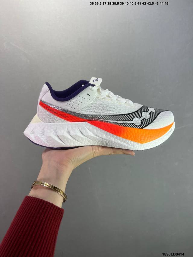 公司级慢跑鞋中的劳斯莱斯 Saucony Endorphin Speed 索康尼啡速4代舒适织物低帮训练跑步鞋 尼龙板厚底竞速训练鞋 #原数据开发纸版楦型 #采