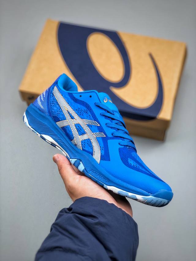 Asics Dynafeather 人造革 减震耐磨 低帮 训练鞋 男女同款 蓝色 货号1073A064-400 尺码：39-45