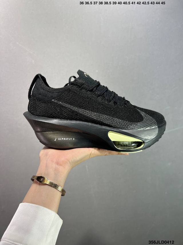 公司级Nike Air Zoom Alphafly Next% 3 马拉松跑鞋 全新马拉松超级跑鞋 有史以来最轻盈、测试次数最多的Nk Alphafly 经过精