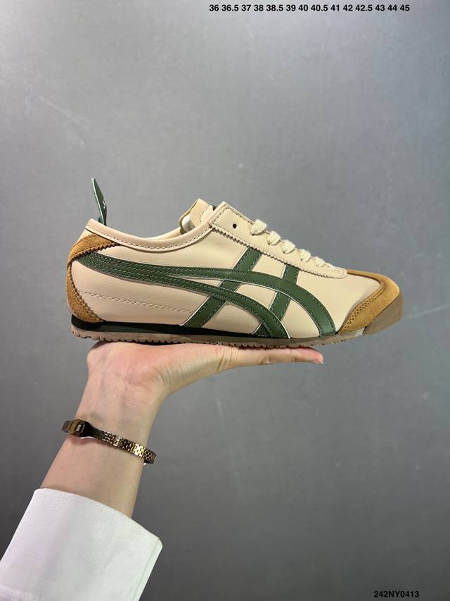 Asics 亚瑟士 男女鞋真标半码制 日产经典老牌-鬼塚虎 Onitsuka Tiger Mexico 66经典墨西哥系列复古经典百搭板鞋休闲运动鞋慢跑鞋 采用