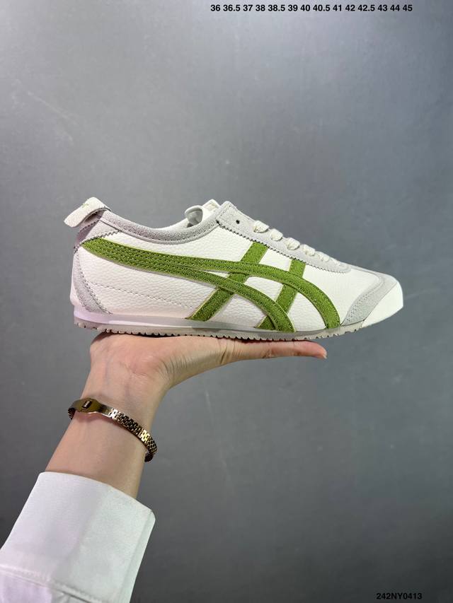 Asics 亚瑟士 男女鞋真标半码制 日产经典老牌-鬼塚虎 Onitsuka Tiger Mexico 66经典墨西哥系列复古经典百搭板鞋休闲运动鞋慢跑鞋 采用