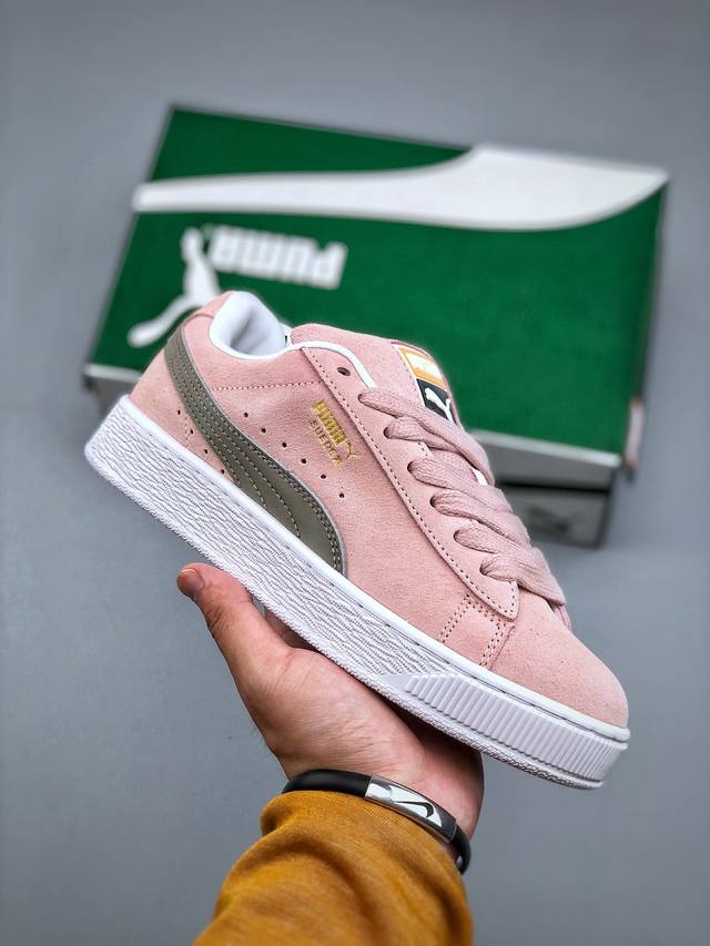 Puma Suede Low Xl Blue White 经典明星系列低帮面包风复古百搭休闲运动板鞋“翻毛粉色白底”395205 02 尺码：36 37 37.