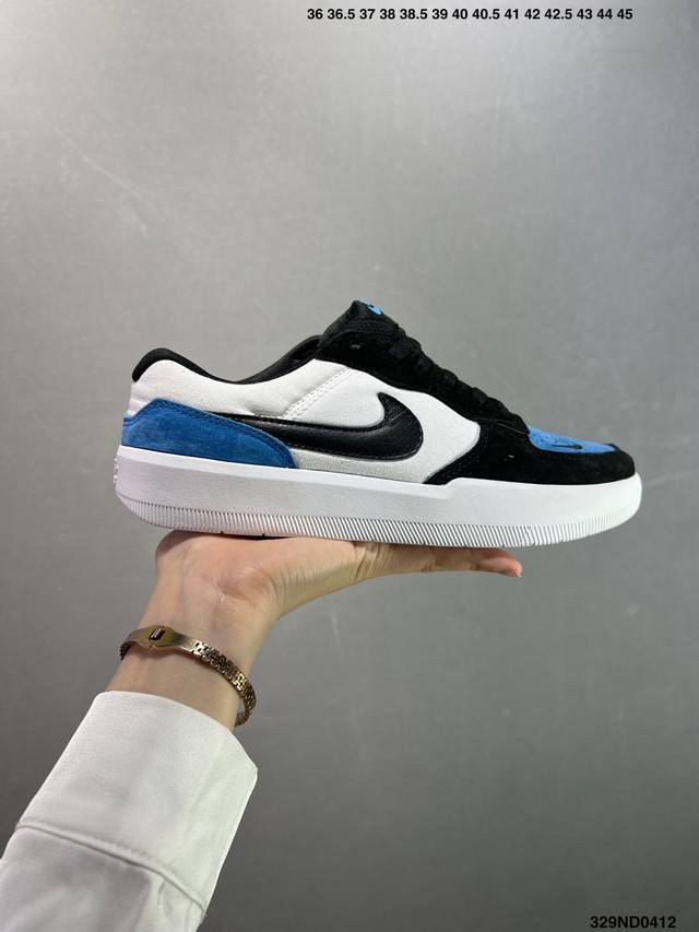 耐克Nike Sb Force 58是一款将前沿创新带入街头的单品，它具有硫化杯底，具有出色的耐用性和灵活性。使用帆布和绒面革，在饰面上放置通风口，它自始至终都