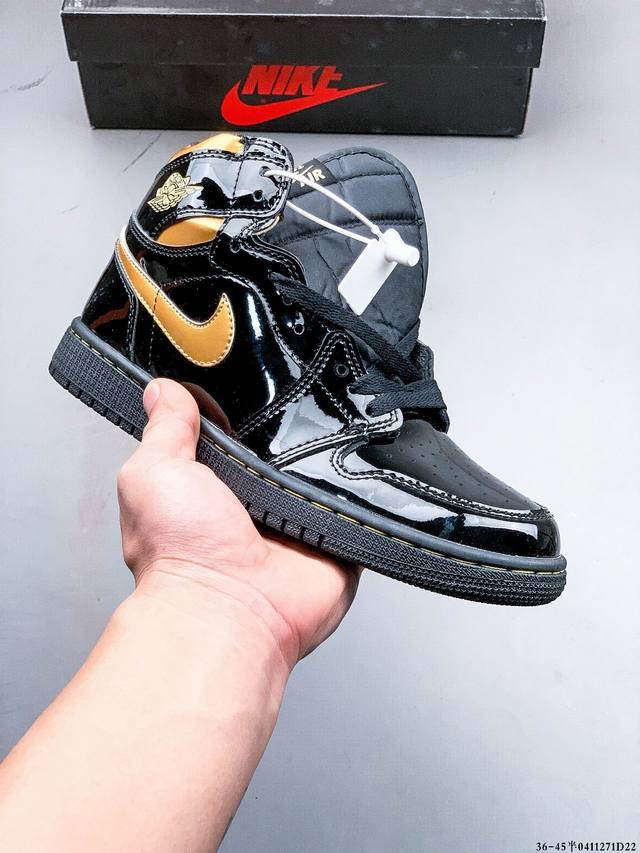 集图 二层真标！耐克Nike Air Jordan 1 Aj1乔丹一代高帮复古文化休闲运动篮球鞋 0411271D22