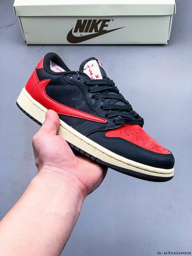 公司级！耐克Nike Air Jordan Low 1 乔1低帮倒勾经典休闲鞋 0411149X28