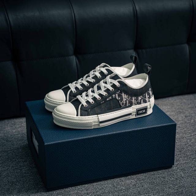 核心私 Dior 迪奥 B23 Oblique Sneakers 迪奥“Cd重影” 高帮 全套原装配件 历史最高Fk 羊皮贴底拉帮 原装耐弯折耐高温Evc饰片材