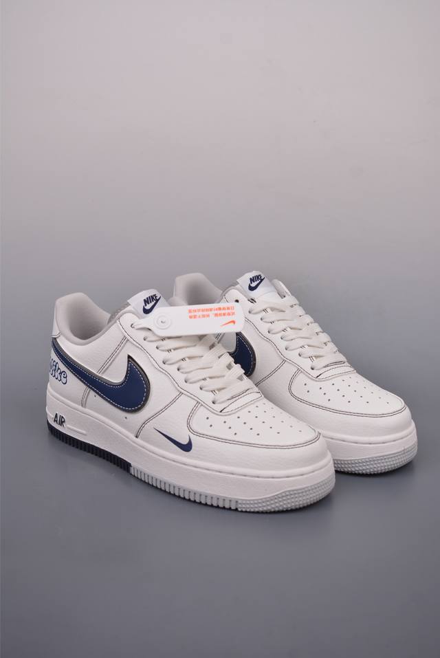 Nike Air Force 1 Low 白蓝双色底 原楦头原纸板 打造纯正空军版型 专注外贸渠道 全掌内置蜂窝气垫 原盒配件 原厂中底钢印、拉帮完美 官方货号
