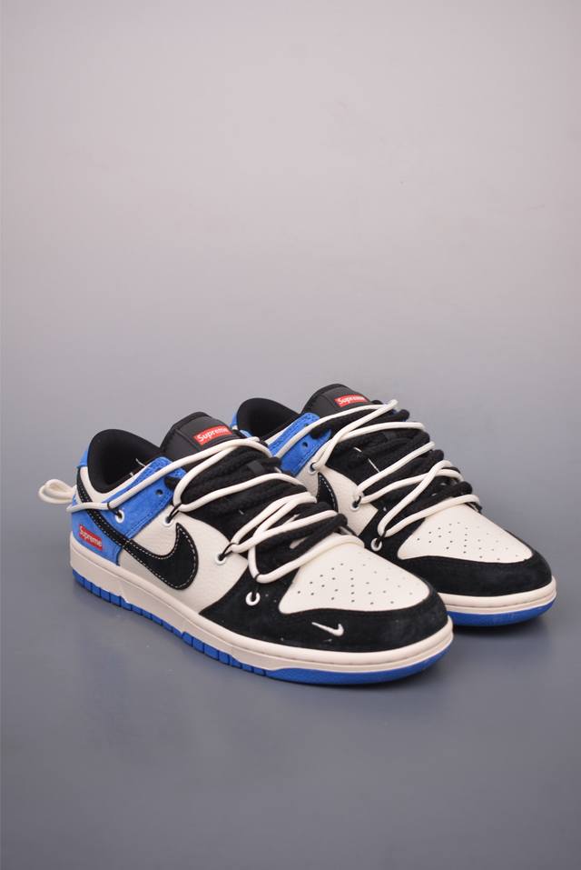 Nike Sb Dunk Low Supreme联名 解构抽绳鞋带 纯原大厂出品 极力推荐 原装头层材料 独家版型蒸餾加工 帶來的是更好的视觉和脚感体验 大厂纯