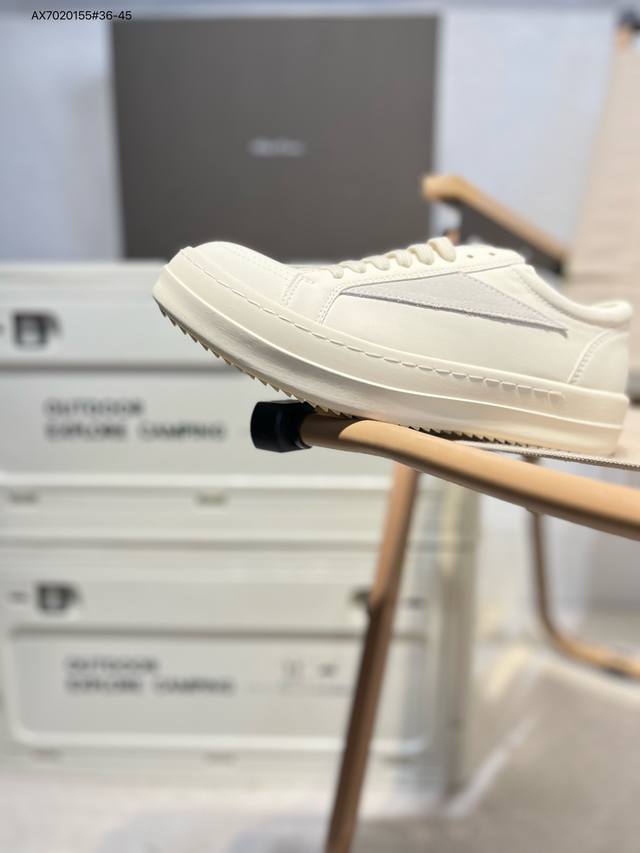 Rick Owens Drkshdw 瑞克 欧文斯时尚运动板鞋 原楦开发纸版版型 Zp拆解原版1:1复模裁片纸版 力求做到0错位 这样才能达到和Zp一致的鞋型味