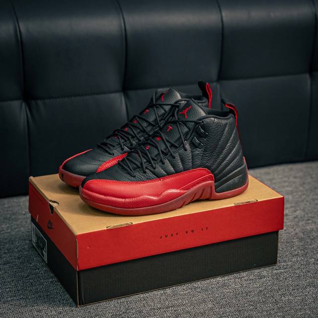 核心私 Air Jordan 12 Black Red 黑红 Aj12乔12 男子文化篮球鞋 圈内知名口碑大厂出品 原楦原纸板 原厂皮料 原厂碳板打造 极致一眼