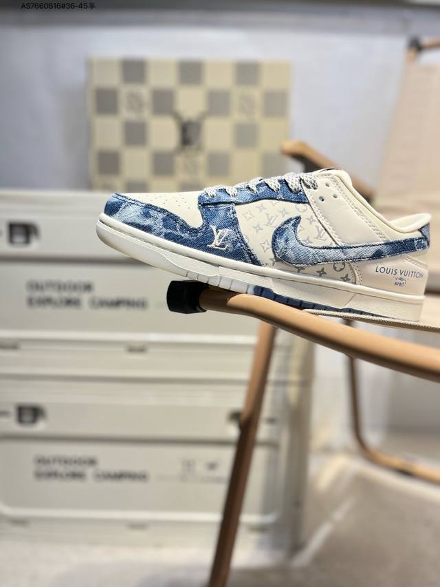 Nike Sb Dunk Low“Lv联名” 周年高端定制 低帮休闲板鞋 定制鞋盒 超高清洁度 皮料切割干净无任何毛边 细节完美Ch8311 As7660816