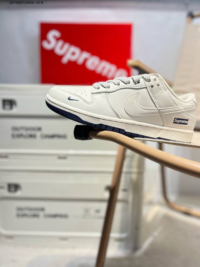 Nike Sb Dunk Low“Supreme联名” 周年高端定制 低帮休闲板鞋 定制鞋盒 超高清洁度 皮料切割干净无任何毛边 细节完美Xx8888 Qd76