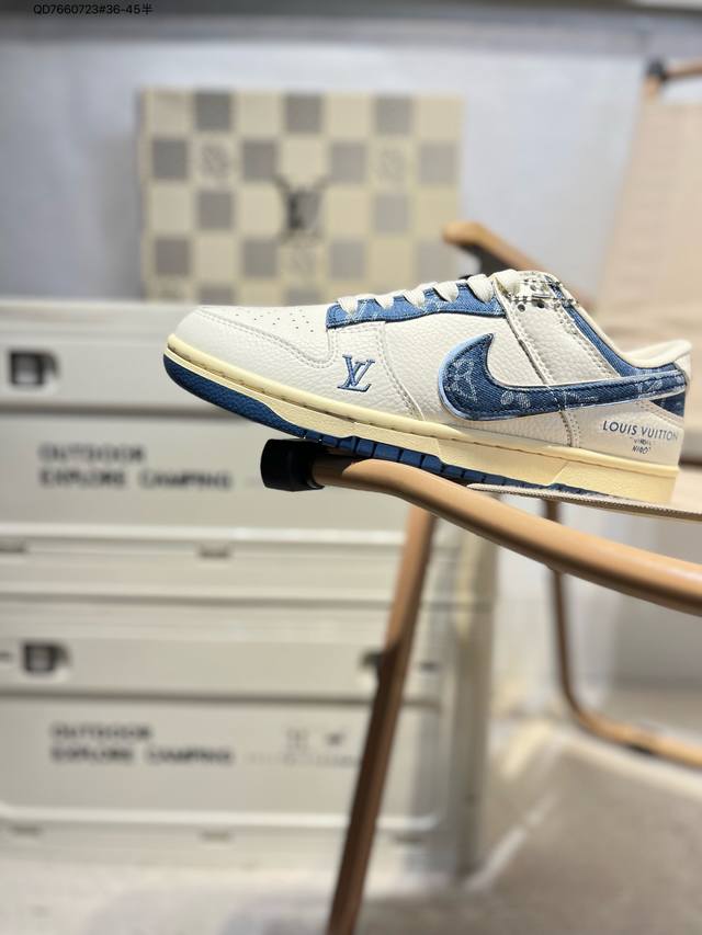 Nike Sb Dunk Low“Lv联名” 周年高端定制 低帮休闲板鞋 定制鞋盒 超高清洁度 皮料切割干净无任何毛边 细节完美Jh8310 Qd7660723
