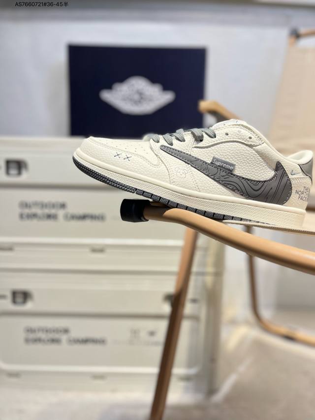 公司级头层皮北面 X 乔丹Air Jordan 1 Low Aj1低帮系列篮球鞋 官方同步配色 原装级产物 #拒绝公底 立体鞋型 细节完美 高清洁度Xs As7