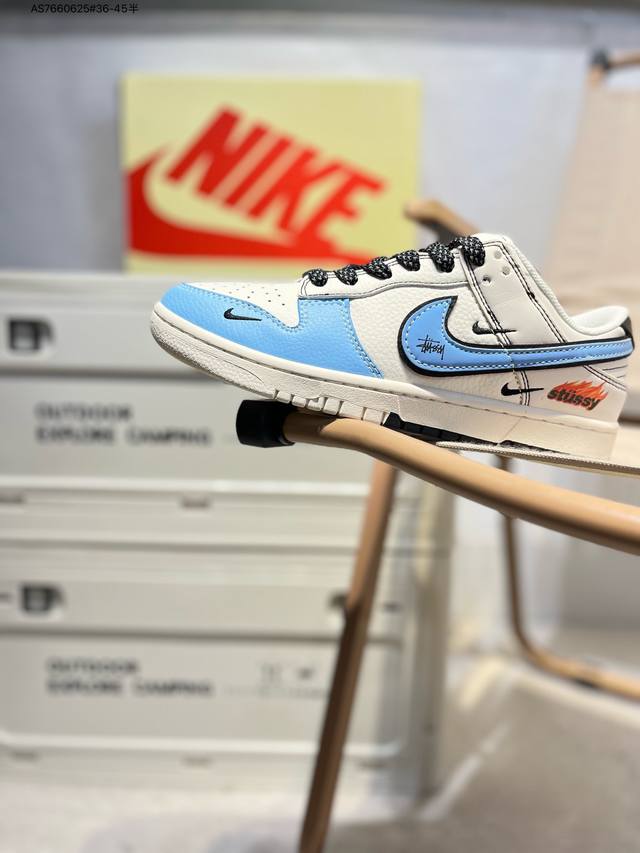 Nike Sb Dunk Low“斯图西联名” 周年高端定制 低帮休闲板鞋 定制鞋盒 超高清洁度 皮料切割干净无任何毛边 细节完美Zh2598 As766062