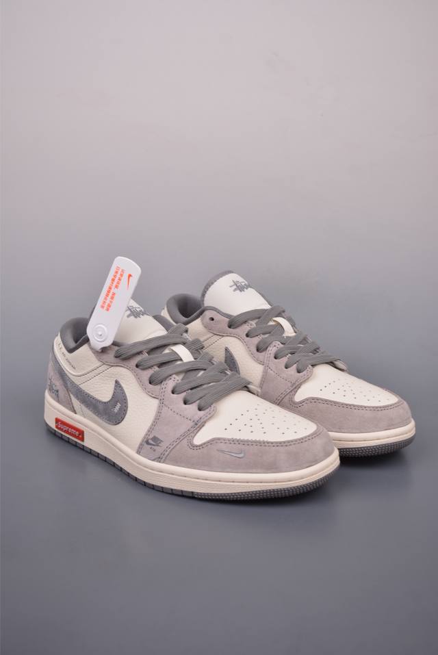 Nike Jordan Air Jordan 1 Supreme联名 纯原大厂出品 极力推荐 定制鞋盒 大厂纯原品质出货 超高清洁度 皮料切割干净无任何毛边 细