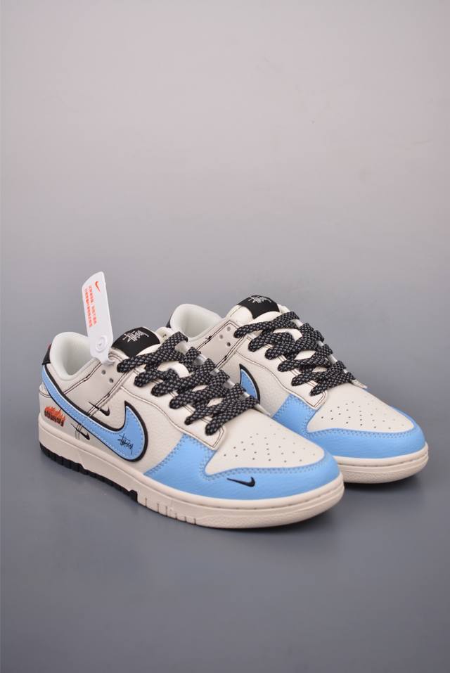 Nike Sb Dunk Low 斯图西联名 解构抽绳鞋带 纯原大厂出品 极力推荐 原装头层材料 独家版型蒸餾加工 帶來的是更好的视觉和脚感体验 大厂纯原品质出