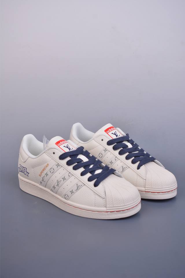 Adidas Originals Superstar 2025全新版本 贝壳头斯图西联名 渠道正品订单 诠释市场最高工艺水平 贝壳头经典小白板鞋 专柜上架同步配
