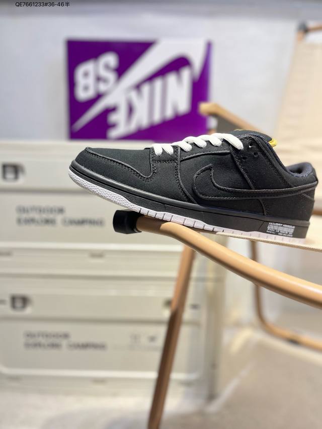 Nike Sb Dunk Low 黑白帆布 解构抽绳鞋带 纯原大厂出品 极力推荐 原装头层材料 独家版型蒸餾加工 帶來的是更好的视觉和脚感体验 大厂纯原品质出货