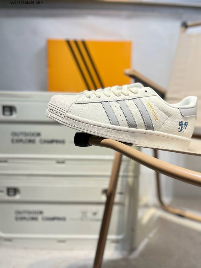 Lv X Adidas Originals Superstar Al经典配色 经典贝壳头官网同步 实拍首发渠道正品订单 诠释市场最高工艺水平区别市面普通真标版本