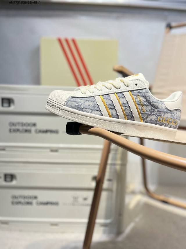 古驰 X Adidas Originals Superstar Al经典配色 经典贝壳头官网同步 实拍首发渠道正品订单 诠释市场最高工艺水平区别市面普通真标版本