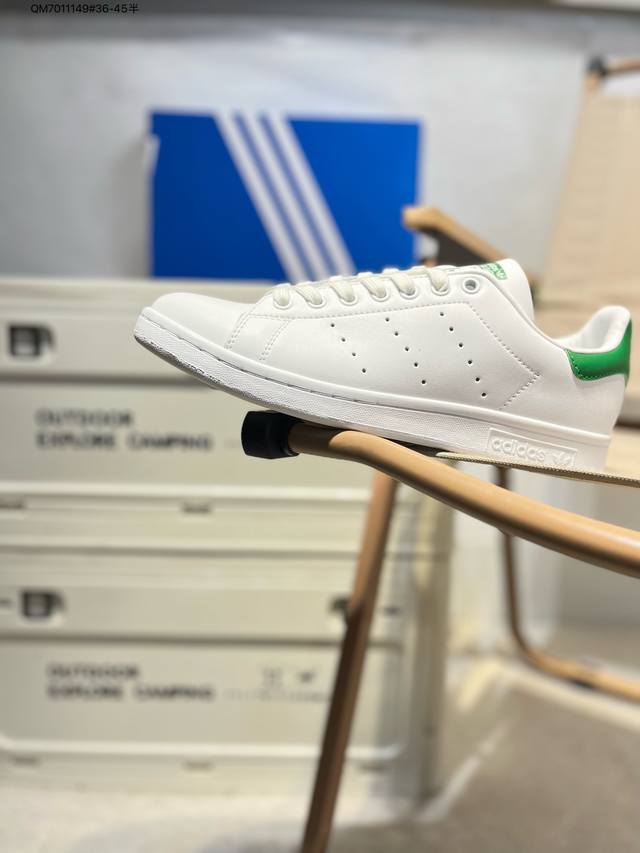 Adidas Stan Smith 史密斯 头层皮 休闲百搭板鞋 原厂楦头经典版型M20324 Qm7011149#36-45半