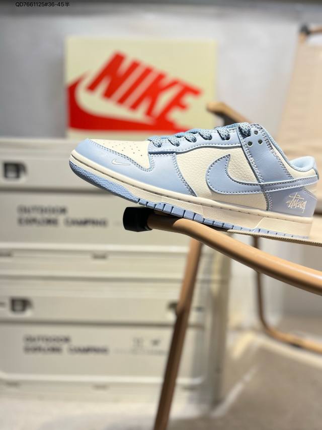 Nike Sb Dunk Low“斯图西联名” 周年高端定制 低帮休闲板鞋 定制鞋盒 超高清洁度 皮料切割干净无任何毛边 细节完美Bb9898 Qd766112