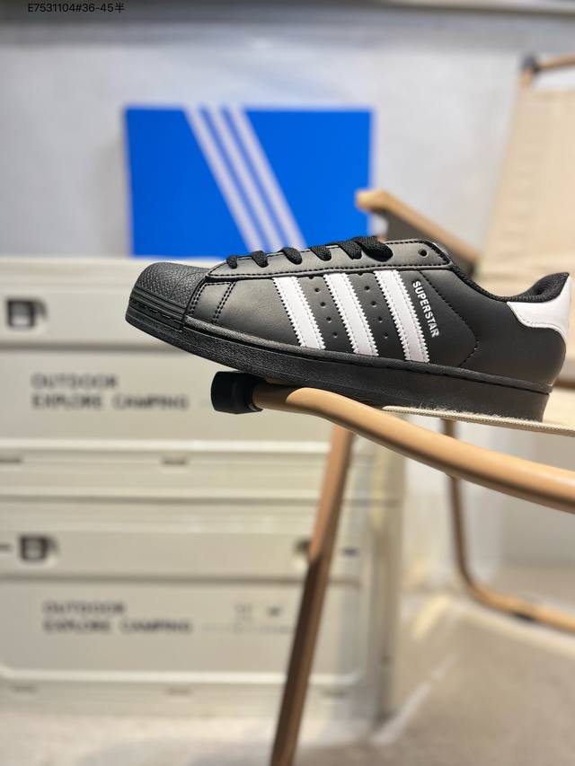 全新配色 Adidas阿迪达斯三叶草Superstar W经典贝壳头运动板鞋Ji0079 E7531104#36-45半