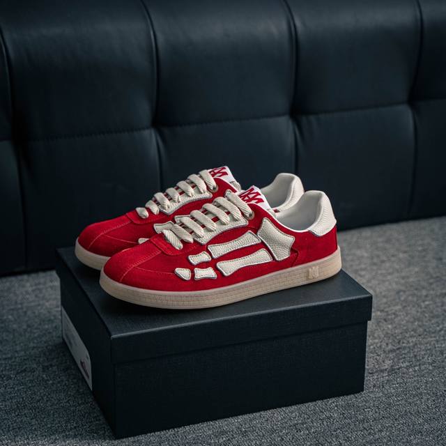 核心私 Amiri Skeleton High 广东大厂出品 骨骼鞋-Skel Top Sneakers低帮 洛杉矶街头之王 高奢 埃米尔 原装裸鞋级 区分市面