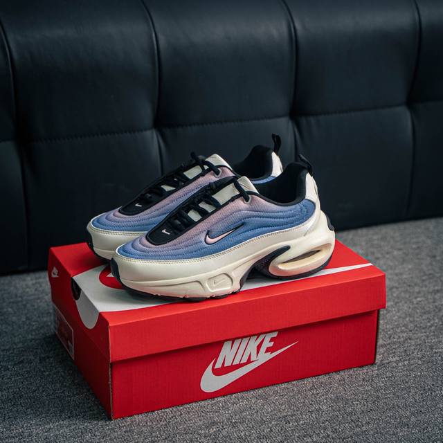 核心私 Nike Air Max Portal 豪门系列低帮气垫百搭增高休闲运动慢跑鞋 选用网眼鞋面，脚感舒适透气。鞋舌、鞋侧及后跟处饰有品牌标识，简约大气又时