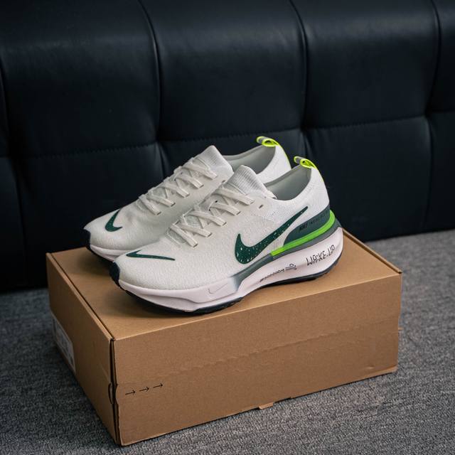 核心私 Nike Zoomx Invincible Run Flyknit 3 Peacock Blue Orange 不可战胜3代系列轻量飞织低帮休闲运动慢跑