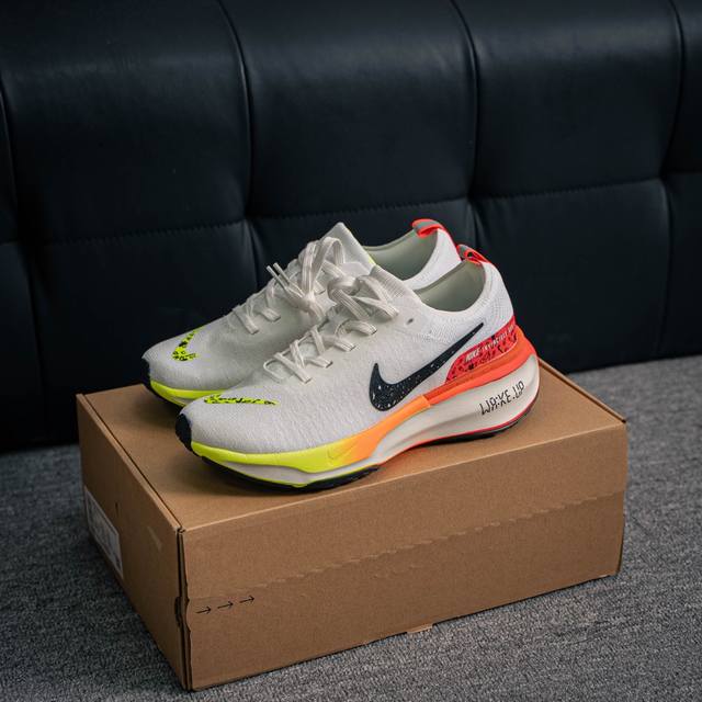 核心私 Nike Zoomx Invincible Run Flyknit 3 Peacock Blue Orange 不可战胜3代系列轻量飞织低帮休闲运动慢跑